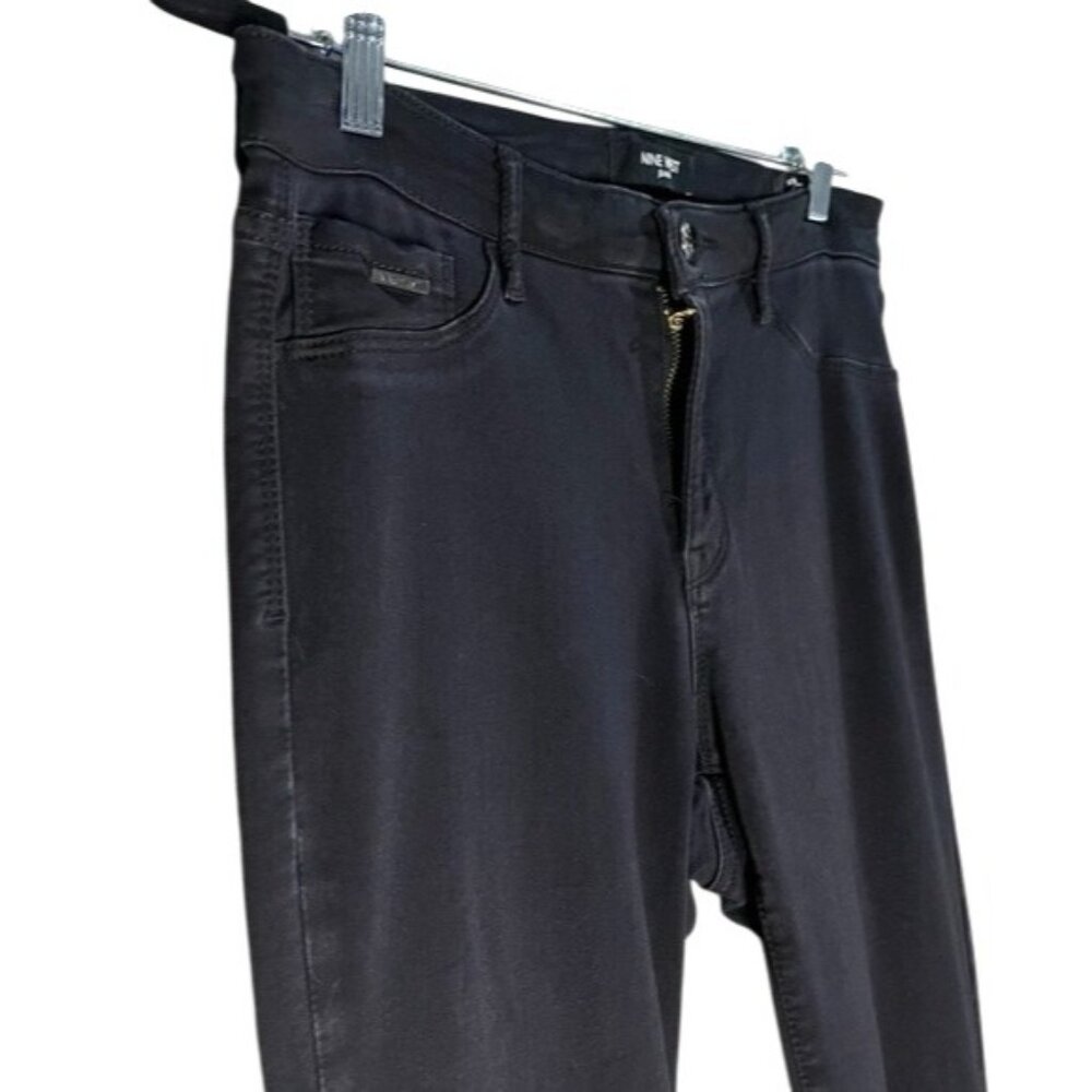 Nine West Black Stretch Skinny Jeans Womens Size 8 Mid Rise Denim Pants - Picture 2 of 9